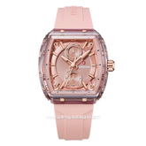 Expedition E 6814 MF Ladies Pink Dial Pink Rubber Strap